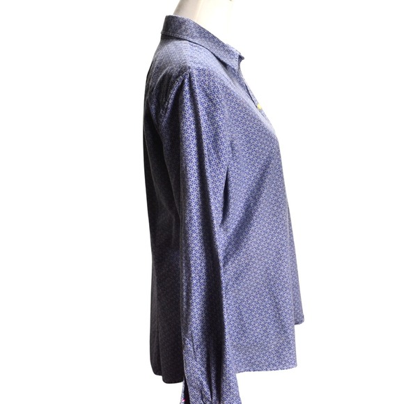 Banana‎ Republic Oxford Shirt Womens Blue Anchor Nautical Button Down Cotton L - Picture 2 of 6